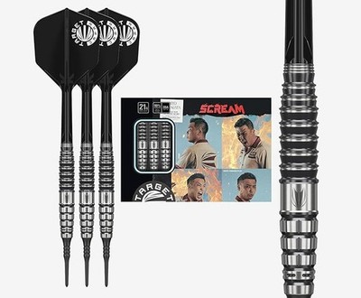 Prime Series Scream G1 Max 90% 21g 2ba Soft Tip Darts K-Flex Black