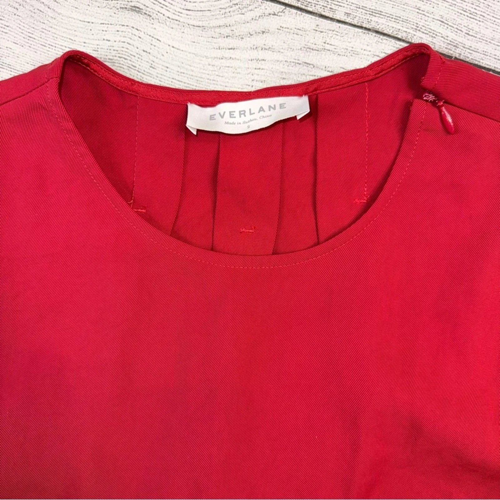 VETEMENTS Abito Everlane The Japanese Go Weave A Line rosso manica corta tasche taglia 2