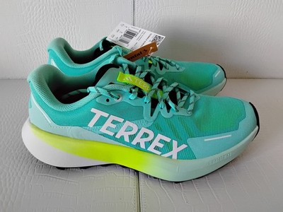 adidas Men's 8.5 Terrex Agravic 3 Trail Running Shoes in Flash Aqua/Cloud White