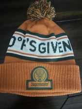 Jagermeister 0 F's Given Pom Beanie NWOT Jager Zero Fs Winter Orange