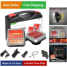 Wireless Trailer Lights, Magnetic LED Trailer Light Rechargeable, Portable To...