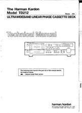 Service manual for Harman Kardon TD 212