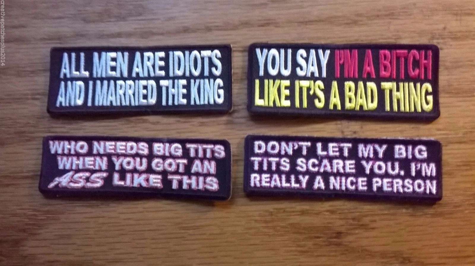 BIKER LADIES PATCHES You'll get all 4 Patches with Embroidered New very nice
