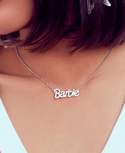 barbie logo necklace
