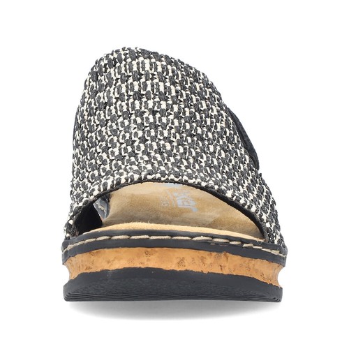 Rieker Sandalia Para Dama Zapatos Negro Beige 62971 - Imagen 6 de 11