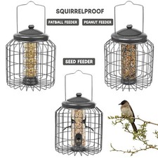 Squirrel Proof Hanging Bird Peanut Fatball Feeder Heavy Duty Garden Wild Birds