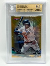 JULIO RODRIGUEZ 2022 BOWMANS BEST GOLD REFRACTOR BECKETT 9.5 #23 JC