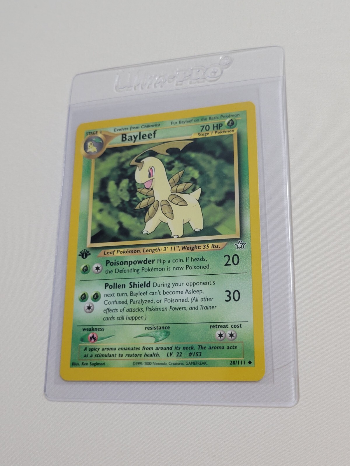 Bayleef - Pokemon Neo Genesis First 1st Edition #28 - Uncommon