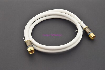 3ft 91cm RG-6 Coaxial Cable for Sat CATV HDTV Stereo TV 75 Ohm White
