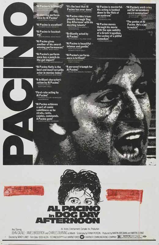 DOG DAY AFTERNOON Movie POSTER 27x40 F Dominic Chianese Al Pacino
