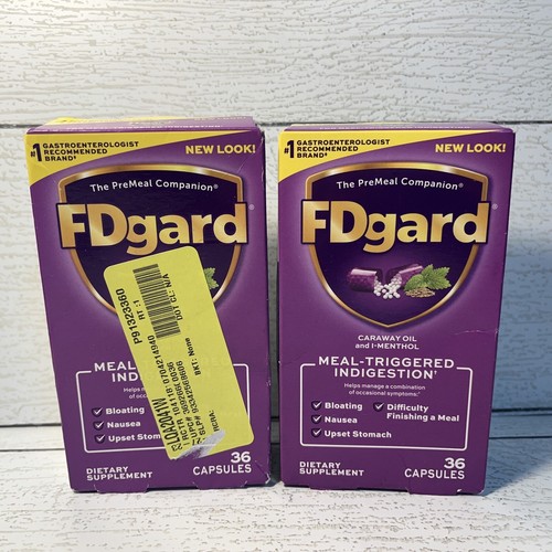 FDgard for Functional Dyspepsia Indigestion, 36 Capsules 11/24 Lot Of