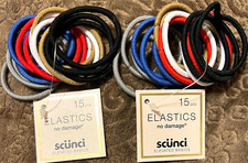 30 Count Scunci Hair Elastics - No Damage - 6 Color Variety