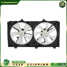 328270 For 2007-2011 Toyota Camry Dual Radiator Condenser Cooling Fan Assembly