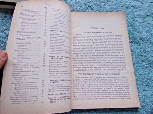 CIVIL AERONAUTICS MAP CIVIL AIRWAYS OF THE USA CIVIL AIR REGULATIONS 1942 - Picture 4 of 5