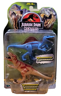 2003 JURASSIC PARK 3 DINOSAURS (Spinosaurus/ Tyrannosaurus), Hasbro Toys, Sealed