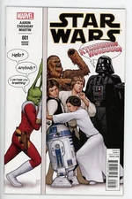 STAR WARS #1 NM 2015 JOHN TYLER CHRISTOPHER HUMOROUS LAUNCH PARTY VARIANT b-133
