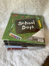 5 SCRAP BOOKs TOP LOADING VARIOUS COLORS LOT INCLUDES   SCHOOL DAYS  Theme