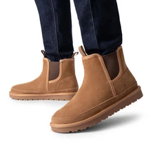 Men's Comfortable Winter Snow Cozy Boots Rugged Cold Weather Chelsea Warm Shoes