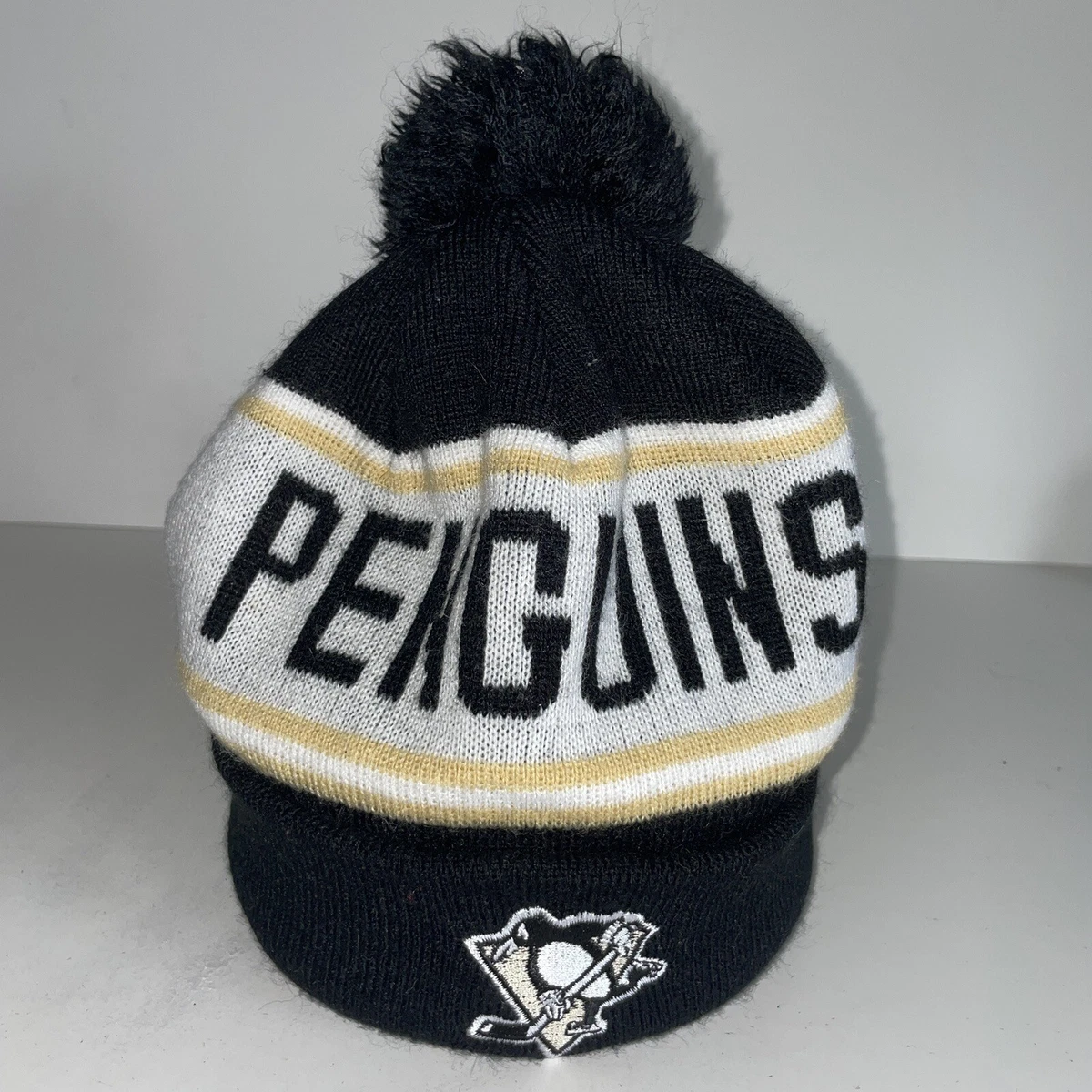 Vintage Pittsburgh Penguins Beanie Winter Hat Cap NHL Hockey SGA