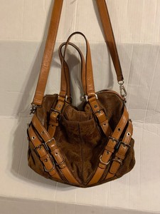 distressed brown michael kors bag