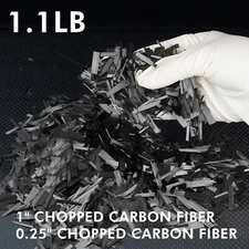 0.25" 1''Chopped Carbon Fiber Kit- 1.1lb Forged Carbon Fiber Flakes