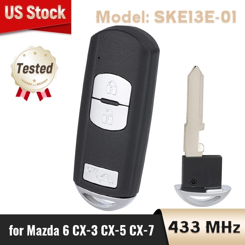 SKE13E-01 for Mazda 6 CX-3 CX-5 CX-7 Smart Remote Key Fob