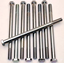 (5) Grade 5 Hex Head 5/8-11 x 9-1/2 Cap Screws Bolts Zinc Plated 9-1/2"