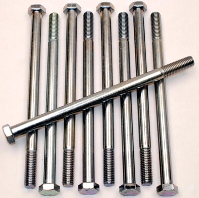 (5) Grade 5 Hex Head 5/8-11 x 9-1/2 Cap Screws Bolts Zinc Plated 9-1/2''