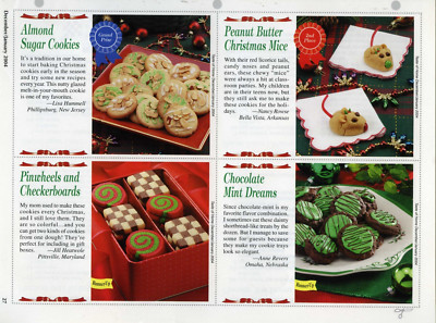 Set of 32 Holiday Recipes from 2004 8 pieces Front & Back-List Below (3683)