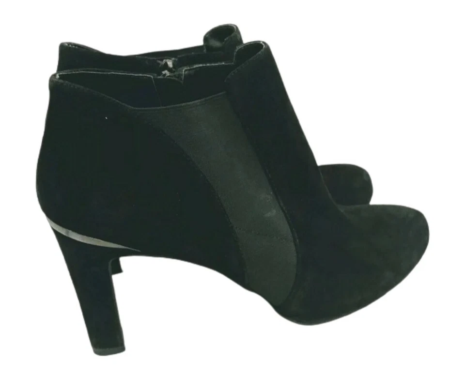 Tahari Botín Tacón Alto Negro Gamuza Mujer Talla 11 Elegante Comodidad Foto 2 de 4