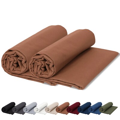 DOPPELPACK Renforce Bettlaken Haustuch ohne Gummizug Bettuch 100% Baumwolle 