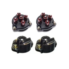 Bosch 2 Distributor Rotors and 2 Caps KIT For Mercedes W124 W140 C140 R129