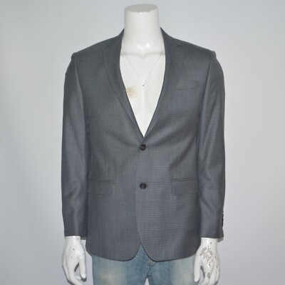 Mint RALPH LAUREN Silk Wool Gray Houndstooth Two Button Sport Coat Sz 40R