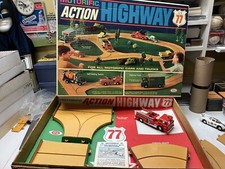 Ideal Motorific Action Highway 77 Complete with Fire truck Complete USED NICE 