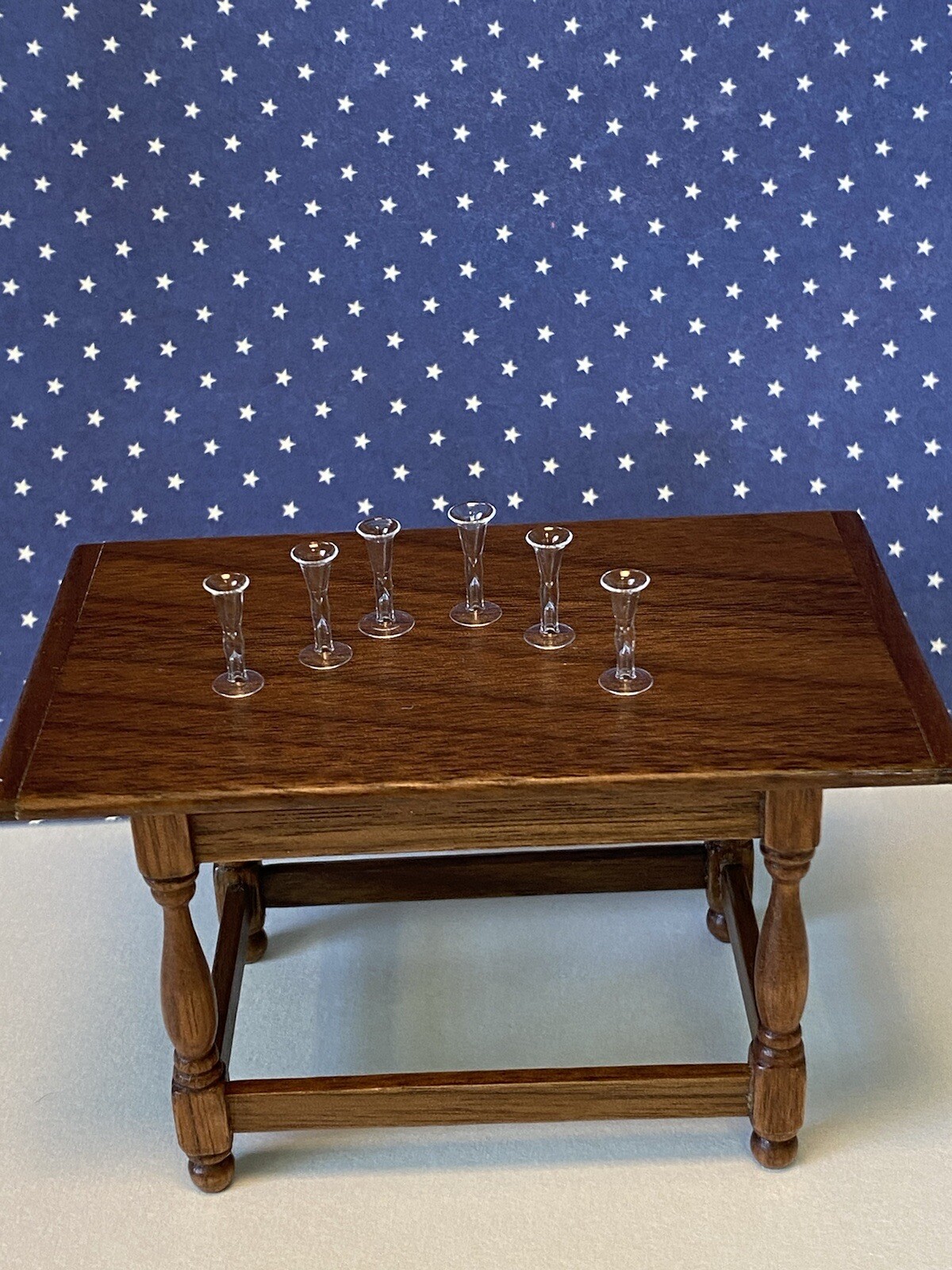 16 Piece Vintage  Hand Blown Clear Glass Stemware