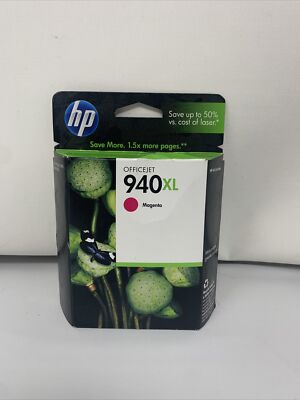 HP 940XL Magenta Ink Cartridge C4908AN Genuine New - May 2013
