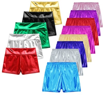 Metallic-Shorts Damen High Waist - Glänzende Silber-Shorts Für Festival & Party