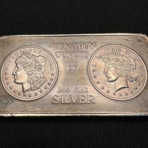 *RARE* Portland Mint Vintage 10 oz .999 Fine Silver Bar - No Reserve Auction - Picture 1 of 12