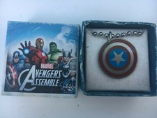 Marvel CAPTAIN AMERICA SHIELD Necklace Pendant MIB - Avengers