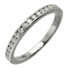 Tiffany & Co. PT950 Diamond Half Eternity Engagement Band Ring US4.5 EU48 G2510