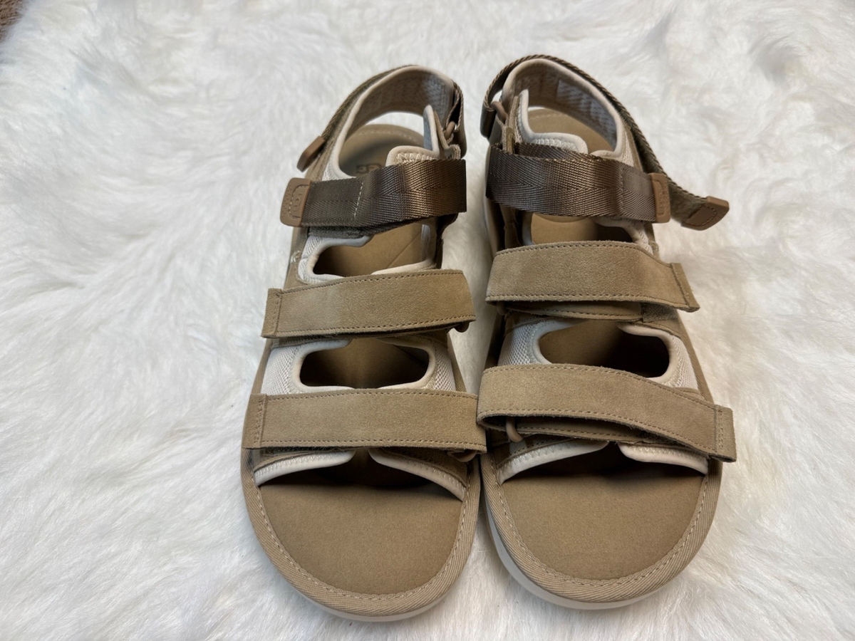 UGG Goldencoast Multistrap Brown Suede Mens Size 13 Sandals 