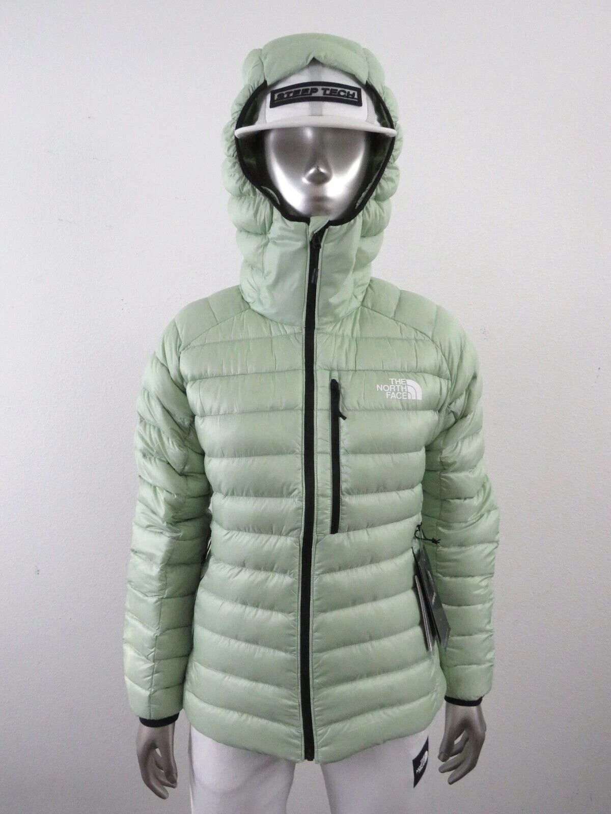 Womens The North Face Summit Breithorn 800-Down Hoodie Insulated Jacket - Sage