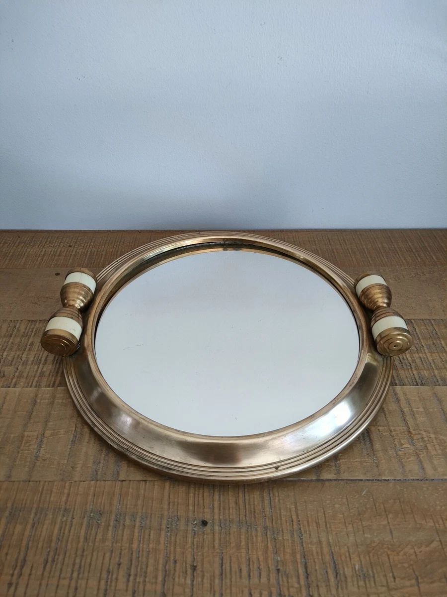 Plateau Miroir Rond Argenté |MAROC