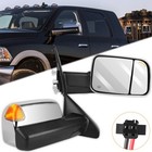 1Pair Power Heated Tow Mirrors Fits 2002-08 Dodge Ram 1500 2500 3500 Turn Signal