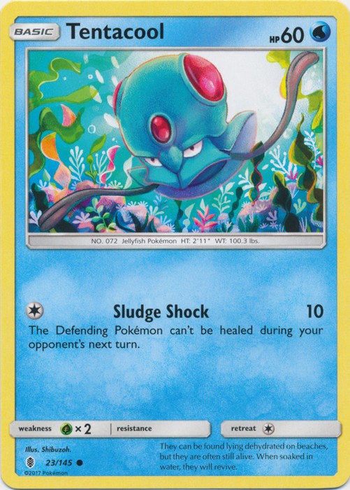 Tentacool - 23/145 - Common (Near Mint) Guardians Rising - Water Pokémon
