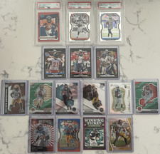 Massive Football Card Lot 700+ PSA Graded Rookies Auto Patch Prizm Select Mosaic