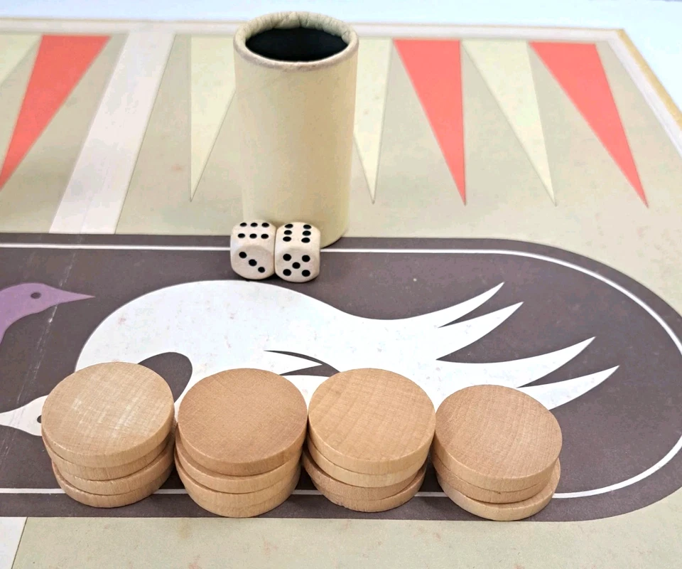 Vtg 1975 Backgammon Selchow & Righter S & R Board Game Original Box Complete - Image 4 of 4