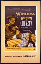 WICHITA 1955 Joel McCrea, Vera Miles Lloyd Bridges Wallace Ford UK CAMPAIGN BOOK
