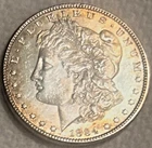 1884 P Morgan beautiful coin very bright AU/BU, lots of luster free ship Sigma++