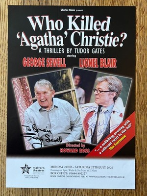 Signierter Theaterflyer 2002 - Who Killed Agatha Christie - George Sewell & L Blair